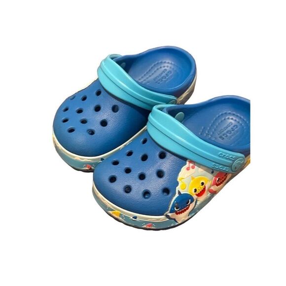 CROCS Other - Crocs Baby Shark Clogs Toddler Size 6BB by Blue Slip-On Casual Shoes